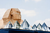 Souvenir pyramids and Sphinx, Giza, Al Jizah, Egypt