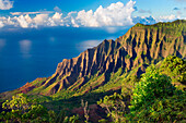 Hawaii, Kauai, Na Pali Coast, Kalalau Valley, View from Kokee State Park.