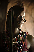 'Portrait Of A Young Man In Traditional Clothing; Masai Mara Kenya'