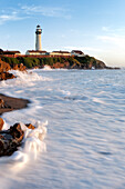 Pigeon Point Lighthouse at sunset, California, USA., Pigeon Point Lightouse