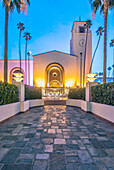 Union Station in Los Angeles at dawn. Art deco building., Union Station at Dawn
