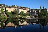France, Indre (36), Argenton-sur-Creuse, known as the Venice of the Berry, the city is situated on the banks of the Creuse, aves its picturesque houses