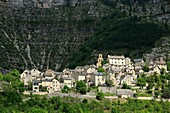 France, Lozère (48), Montbrun, hilltop village located in the Tarn gorges, has backed the mountain plateau