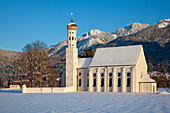 St Coloman pilgrimage church at Schwangau near Fuessen, Allgaeu, Bavaria, Germany
