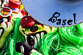 Colourful masks at the carnival, Carnival of Basel, canton of Basel, Switzerland