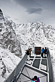AlpspiX viewing platform, skywalk, Zugspitze, Garmisch-Partenkirchen, Bavaria, Germany
