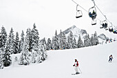 Skigebiet Kreuzeck, Garmisch-Partenkirchen, Bayern, Deutschland