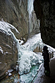 Partnach Gorge in winter, Garmisch-Partenkirchen, Bavaria, Germany