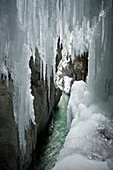 Partnach Gorge in winter, Garmisch-Partenkirchen, Bavaria, Germany