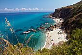 Strand Marinella, Marina di Zambrone, Spiaggia di Marinella, Kalabrien, Tyrrhenisches Meer, Mittelmeer, Süd-Italien, Europa