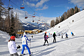 At Pila ski resort over Aosta, Aosta Valley, Italy