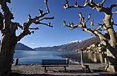Ascona lakeshore promenade, Lago Maggiore, Ticino, Switzerland