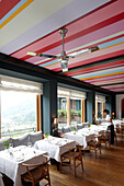 Restaurant und Frühstücksraum, Hotel Haus Hirt, Bad Gastein, St. Johann im Pongau, Salzburg, Österreich