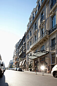 Exterior view and main entrance of Hotel, Paris, France