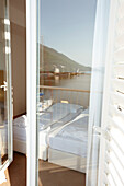 View from balcony, Sipanska Luka, Sipan island, Elaphiti Islands, northwest of Dubrovnik, Croatia