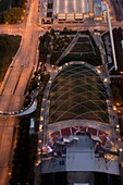 PRITZKER PAVILION MILLENNIUM PARK FROM MID AMERICA CLUB AT THE AON CENTER DOWNTOWN CHICAGO ILLINOIS USA