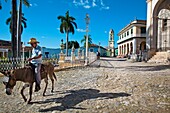 Main Square plaza Mayor, Trinidad city, Sancti Spiritus Province, Cuba.