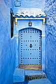 Door, Chefchaouen Rif region, Morocco.