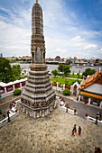 Prang  Wat Arun Rajwararam or Temple of the Dawn  Bangkok, Thailand