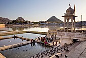 Ghats, holy lake,pushkar, Rajasthan, india