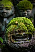 Stone staues at Otagi Nenbutsu ji Temple, Arashiyama Sagano area,Kyoto  Kansai, Japan