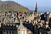 View of city from Scott Monument, Edinburgh, Scotland, UK