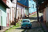 View of Trinidad street,one of UNESCOs World Heritage sites since 1988,Sancti Spiritus Province,Cuba