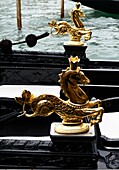 Detail of gondola at Grand Canal in Venice,Italy,Europe