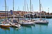 Sailing Boats at Marina Gijón, Asturias, Spain