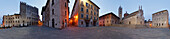 Piazza Garibaldi Platz mit Cattedrale di San Cerbone bei Nacht, Kathedrale, Dom, Massa Marittima, Provinz Grosseto, Toskana, Italien, Europa