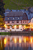 Altes Zollhaus, old custom-house in Beilstein in the evening light, Mosel, Rhineland-Palatinate, Germany, Europe