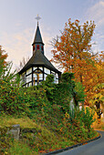 Half-timbered chapel, Heisterkapelle, Wissen, Westerwald, Rhineland-Palatinate, Germany, Europe