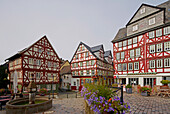 Corn market in the old town of Wetzlar, Lahn, Westerwald, Hesse, Germany, Europe