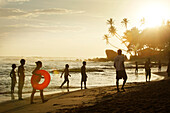 People at beach of Unawatuna, Galle District, Southern Province, Sri Lanka