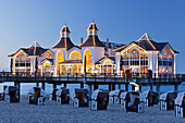 Sellin pier in the evening light, Ruegen, Mecklenburg-Western Pomerania, Germany