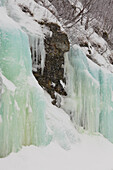 Frozen waterfall, Ice, Sogn og Fjordane, Norway
