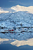 Hafen von Sildpollneset, Vestpollen, Austnesfjorden, Austvagoya, Lofoten, Nordland, Norwegen