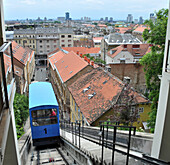 Inclined elevator, funicular from uppertown to undertown, Zagreb, Croatia