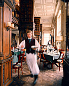 RUSSIA, Moscow, view of a waiter at the Cafe Pushkin