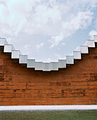 SPAIN, La Rioja, exterior of the Ysios Winery designed by Santiago Calatrava.