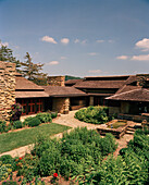 USA, Wisconsin, elevated view of Frank Lloyd Wright's Taliesin.
