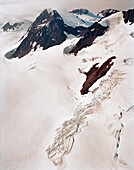 USA, Alaska, Chugach mountains and Glacier, elevated view