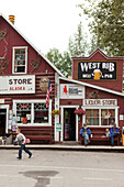 ALASKA, Talkeenta, Nagley's store and liquor store on Main street in the middle of town