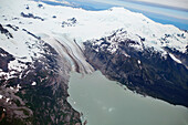 ALASKA, Homer, a glacier spills into the icy Gulf of Alaska, Kenai Peninsula