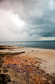 BRAZIL, Manaus, landscape of the Amazon River with an incoming rain storm