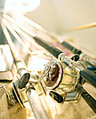 USA, Florida, fishing rods and reels, close-up, Destin