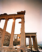 GREECE, Athens, columns at the Acropolis of Athens