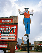 USA, Wyoming, exterior of the Palace Restaurant, Cody
