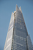 Person cleaning the windows of the facade of the Shard, skyscraper, City of London, England, United Kingdom, Europe, architect Renzo Piano
