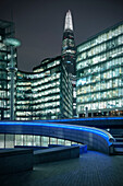 The Shard bei Nacht vom Stadteil New London, Wolkenkratzer, London, England, Vereinigtes Königreich, Europa, Architekt Renzo Piano